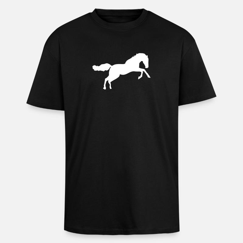Cheval - T-shirt unisexe oversize épais - noir