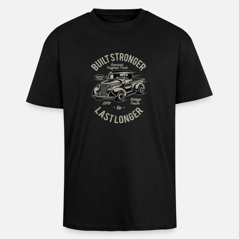 Built Stronger - Oversized Heavyweight Unisex T-Shirt - Schwarz