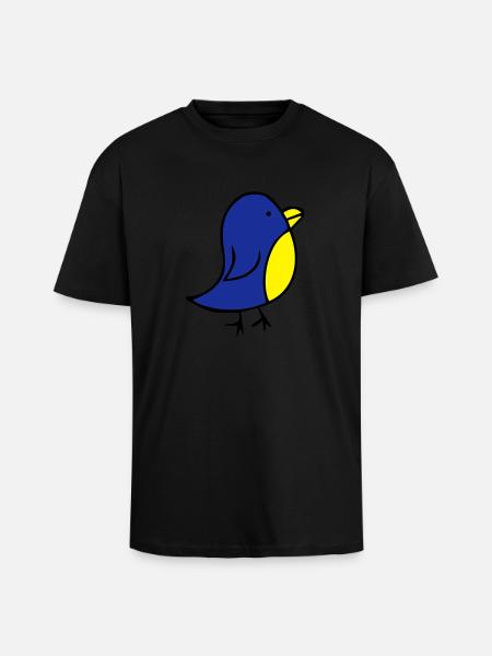 cute-bird - Unisex Oversized Heavyweight T-shirt - black