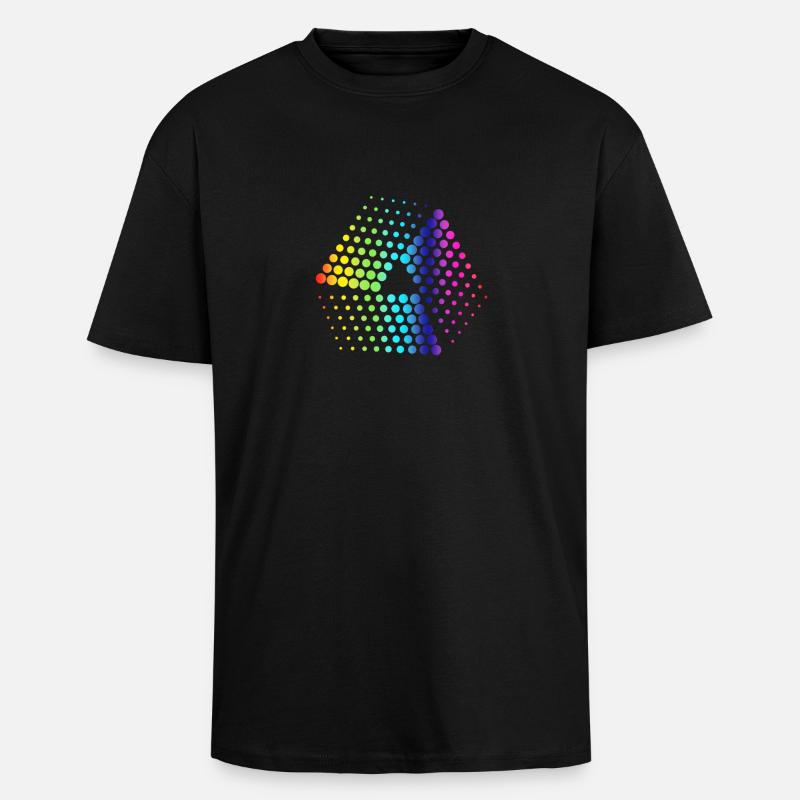 des points abstraits - T-shirt unisexe oversize épais - noir