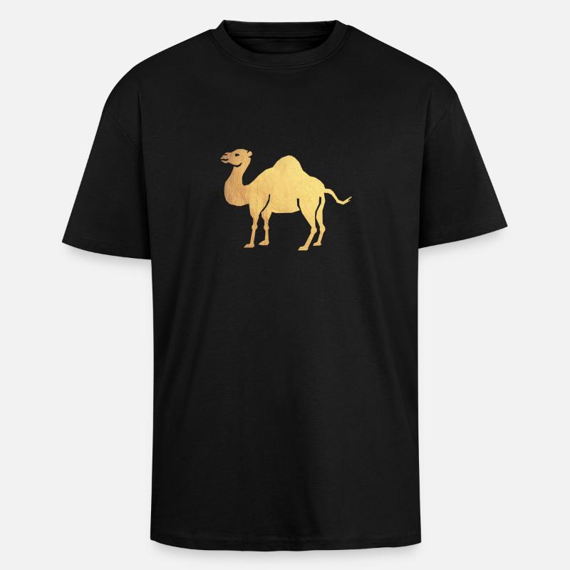 gold kamel - Oversized Heavyweight Unisex T-Shirt - Schwarz
