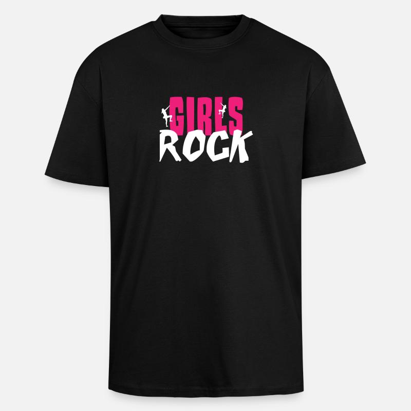 grimper grimpeur escalade de Noël - T-shirt unisexe oversize épais - noir