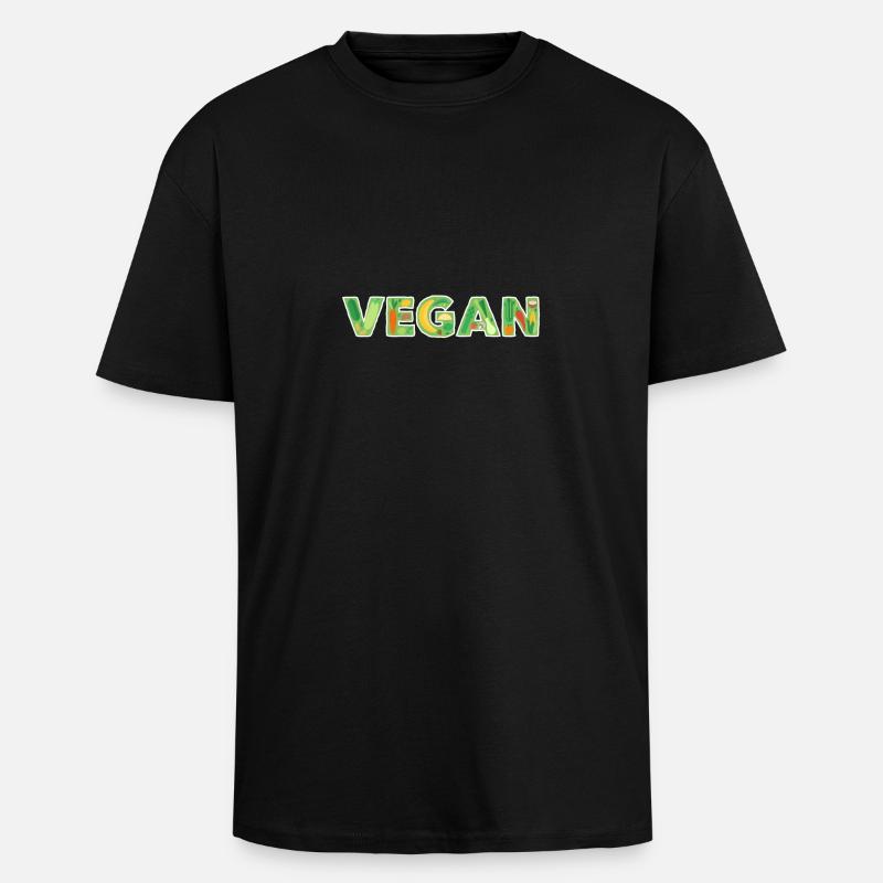 Vegan - Oversized Heavyweight Unisex T-Shirt - Schwarz