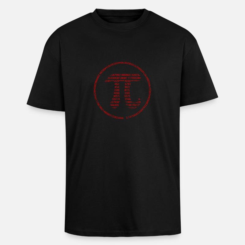 Pi - Pi Day - rot - Oversized Heavyweight Unisex T-Shirt - Schwarz