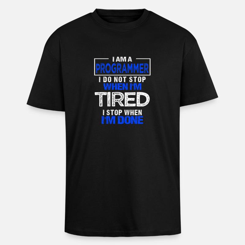 programmeurs cadeau programmeur développeur - T-shirt unisexe oversize épais - noir