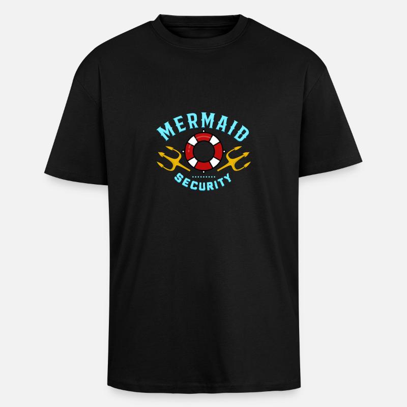 Cadeau de sécurité sirène - T-shirt unisexe oversize épais - noir