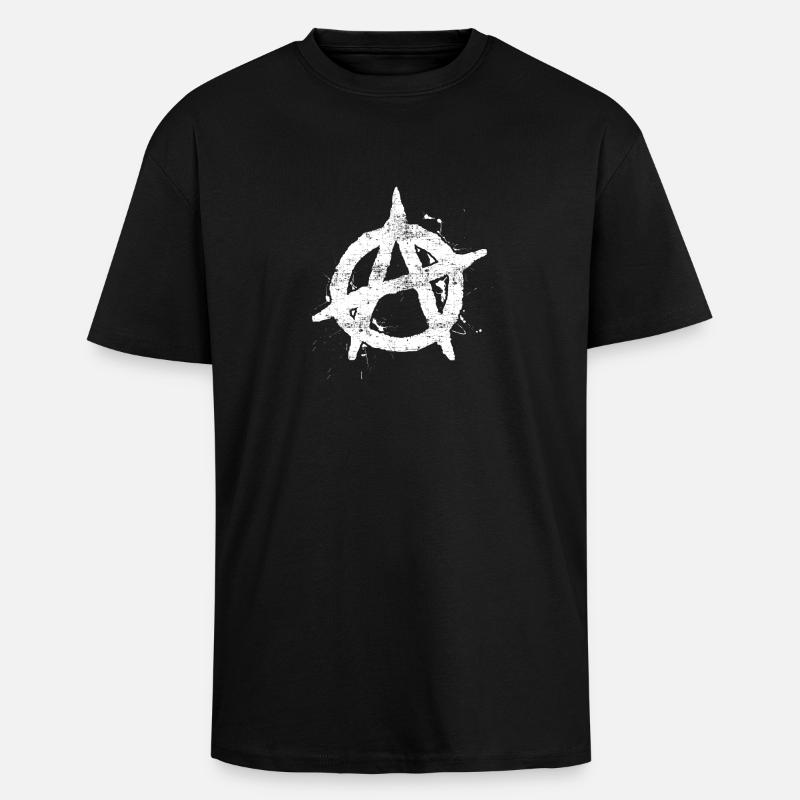 Anarchie Cool - T-shirt unisexe oversize épais - noir