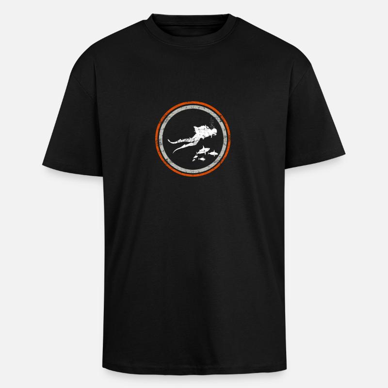 Gerätetauchen - Oversized Heavyweight Unisex T-Shirt - Schwarz