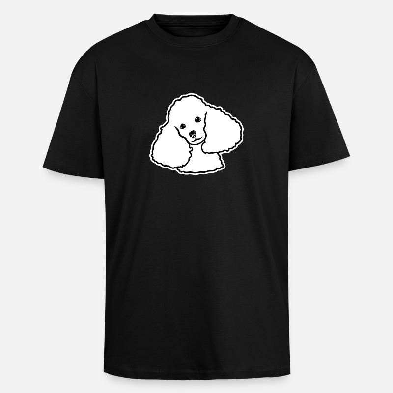 Caniche - T-shirt unisexe oversize épais - noir