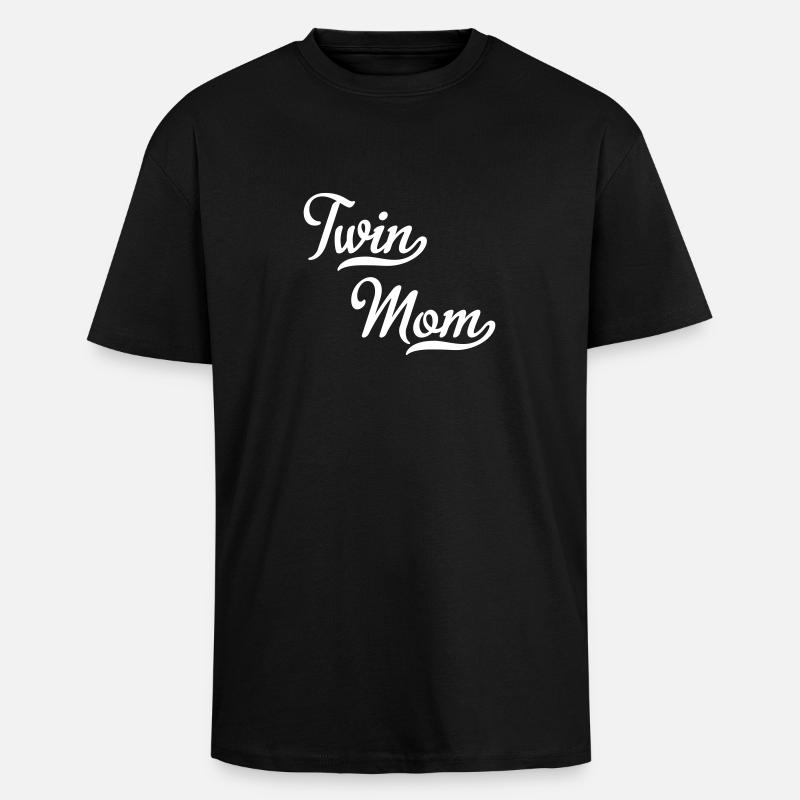 Zwillinge Mutter - Oversized Heavyweight Unisex T-Shirt - Schwarz