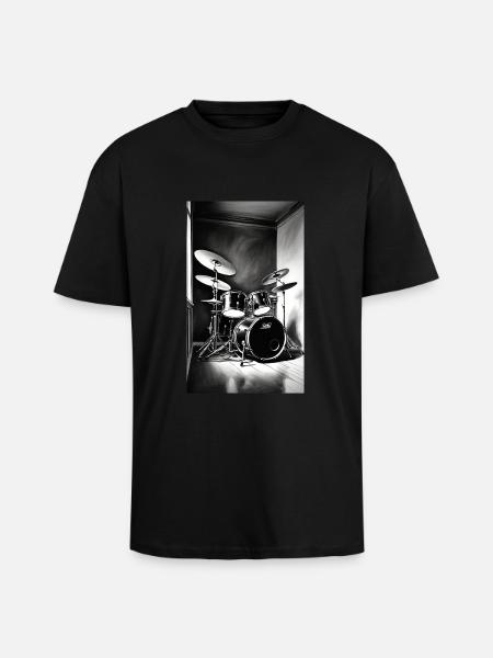 Drums | Drummer | Musician - Unisex Oversized Heavyweight T-shirt - black