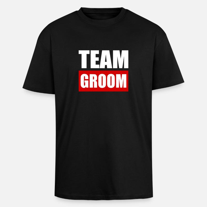 Team groom - Oversized Heavyweight Unisex T-Shirt - Schwarz