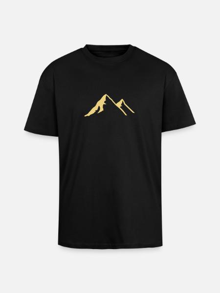 Berg - Oversized Heavyweight Unisex T-Shirt - Schwarz