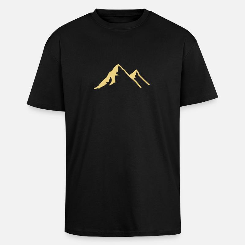 Berg - Oversized Heavyweight Unisex T-Shirt - Schwarz