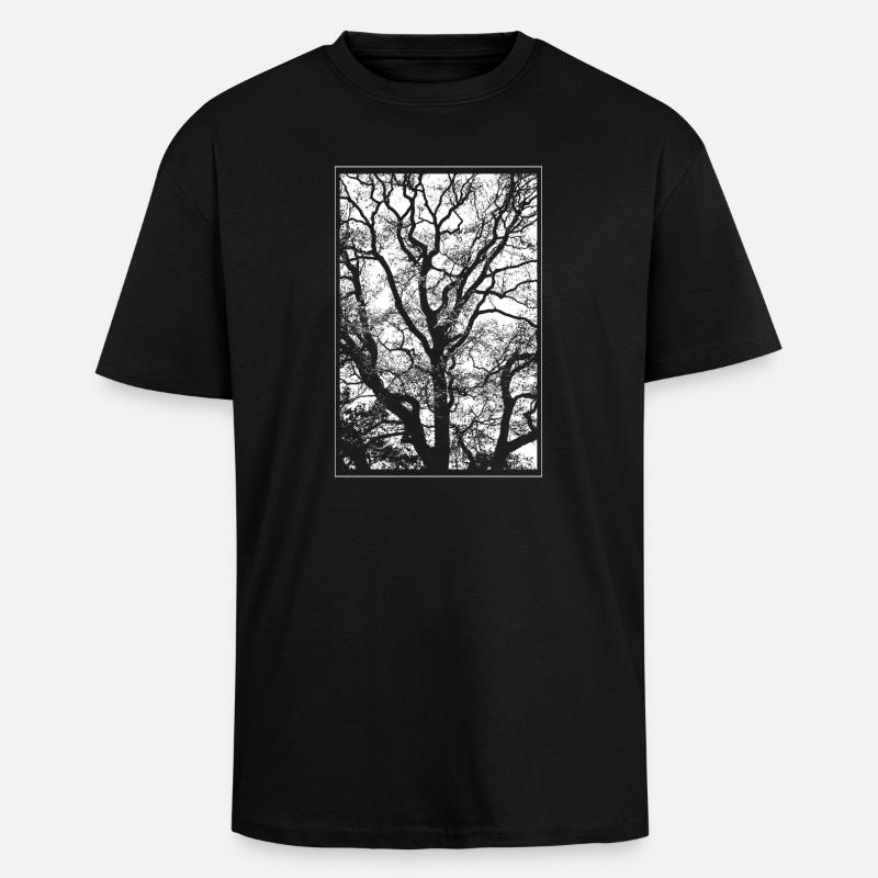 Tree - Unisex Oversized Heavyweight T-shirt - black