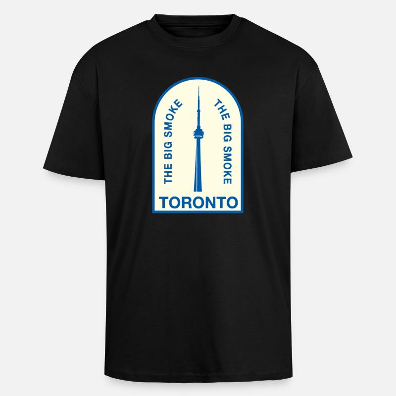 Toronto CNTower Big Smoke - Oversized Heavyweight Unisex T-Shirt - Schwarz