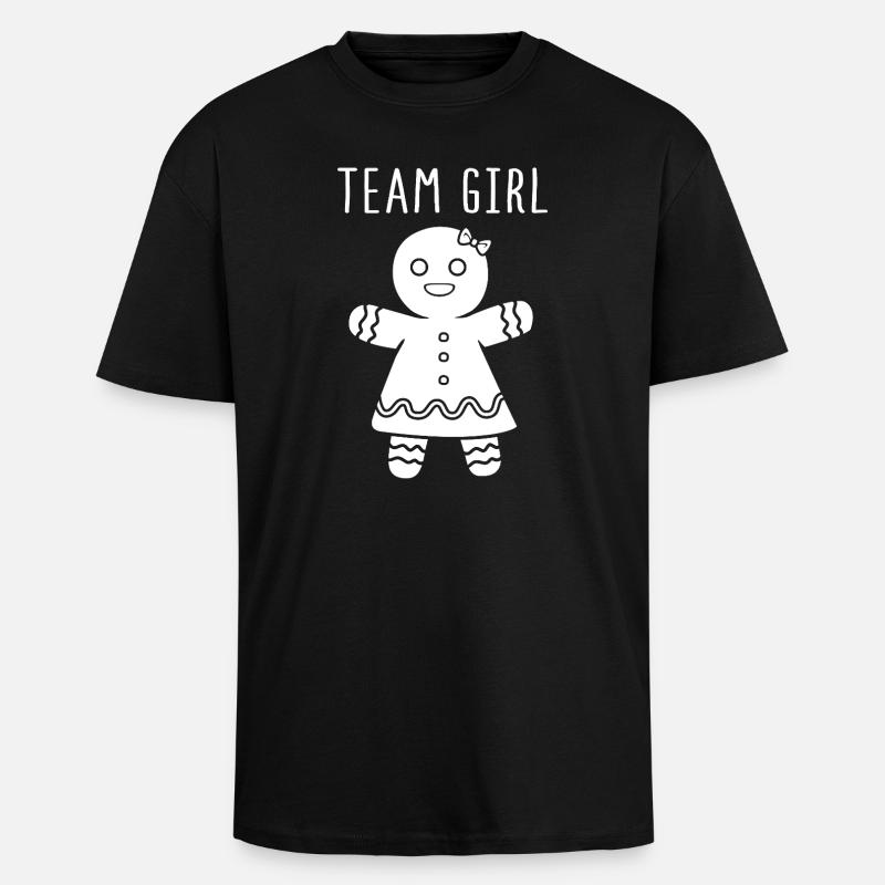 Équipe de filles de Noël - T-shirt unisexe oversize épais - noir