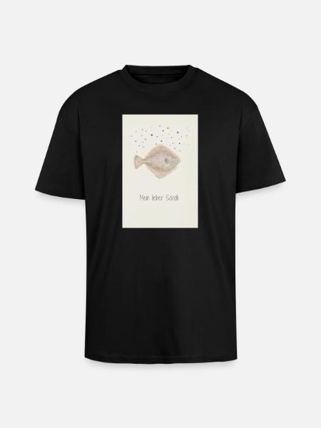 My dear Scholli fish design - Unisex Oversized Heavyweight T-shirt - black