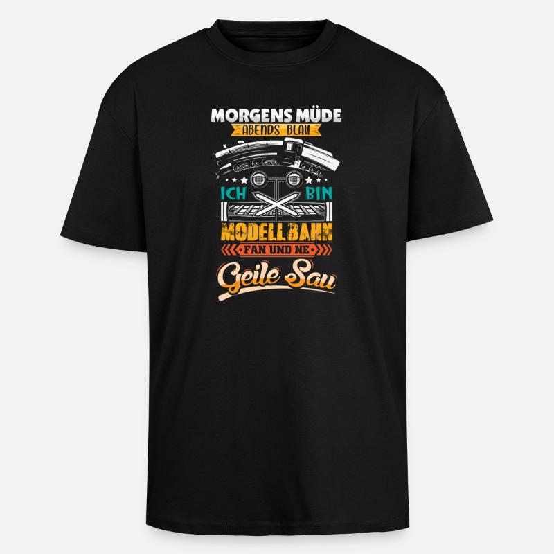 Model Railway Model Railway - Unisex Oversized Heavyweight T-shirt - black