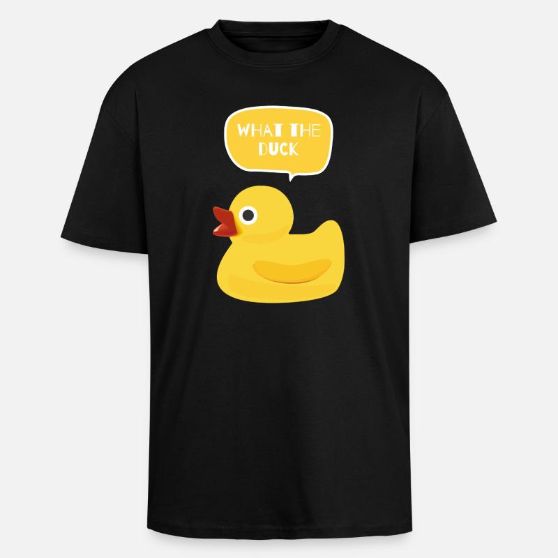 Was das Duck Design hat - Oversized Heavyweight Unisex T-Shirt - Schwarz