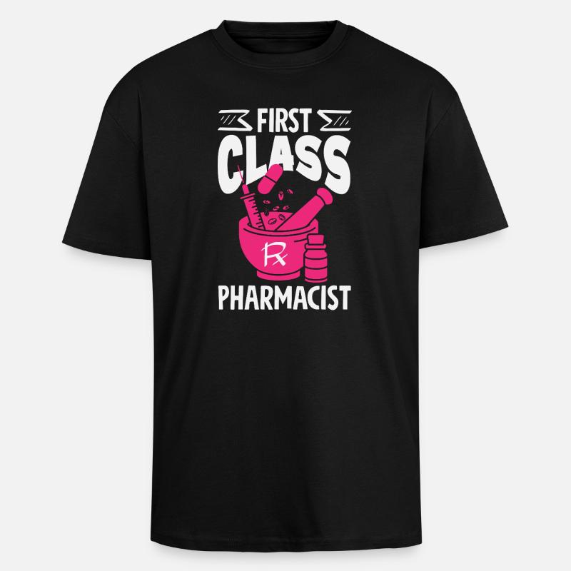 Pharmacien Technicien Pharmaceutique - T-shirt unisexe oversize épais - noir