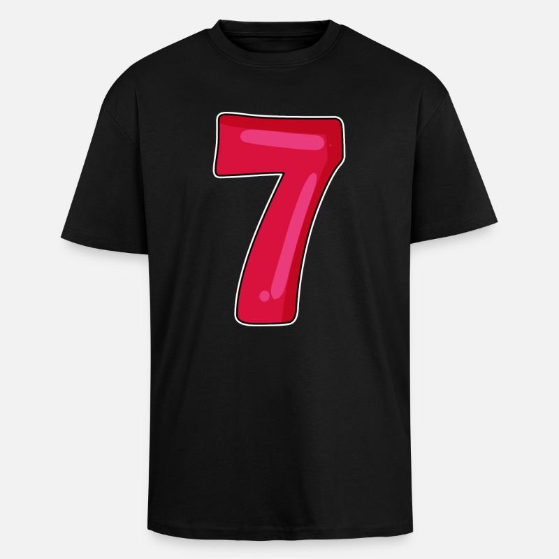 7 - T-shirt unisexe oversize épais - noir