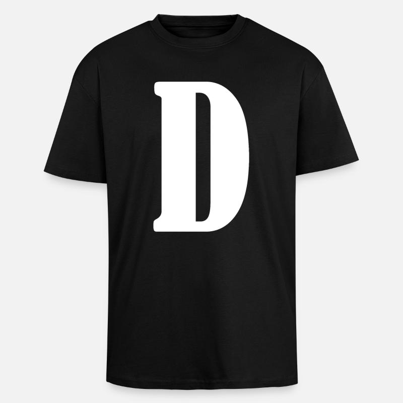 D - T-shirt unisexe oversize épais - noir