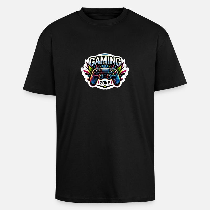 Gaming Zone - Controller Illustration - Oversized Heavyweight Unisex T-Shirt - Schwarz