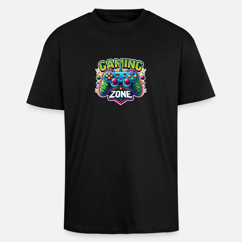 Gaming Zone - Controller Illustration - Oversized Heavyweight Unisex T-Shirt - Schwarz