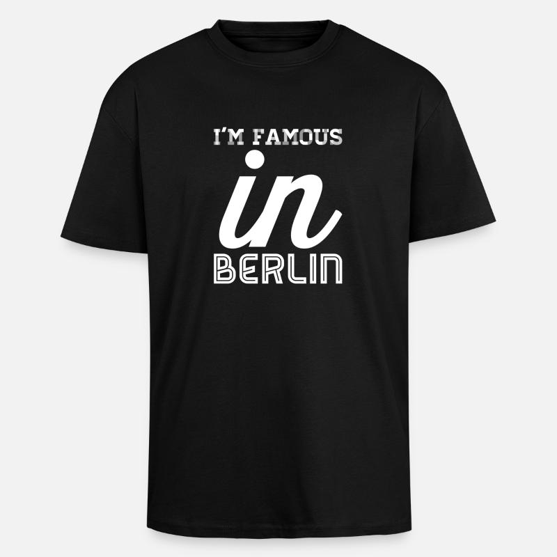 im célèbre en blanc berlin - T-shirt unisexe oversize épais - noir