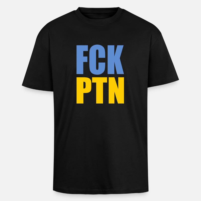 Fck ptn - Oversized Heavyweight Unisex T-Shirt - Schwarz