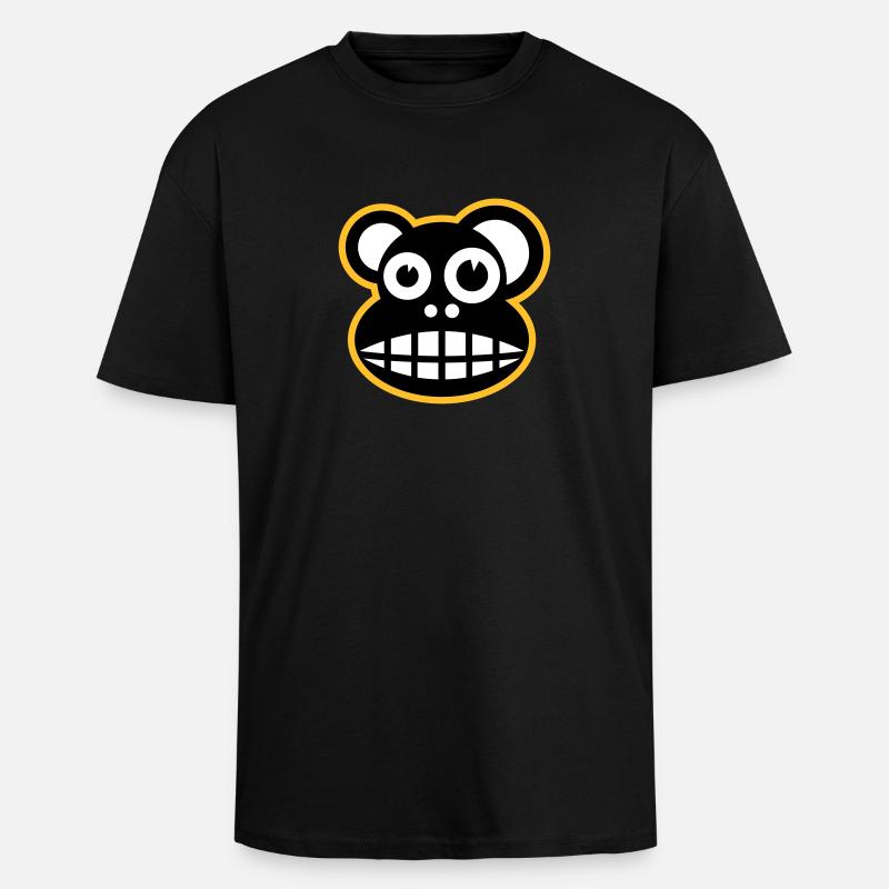 Lustiger Affe - Oversized Heavyweight Unisex T-Shirt - Schwarz