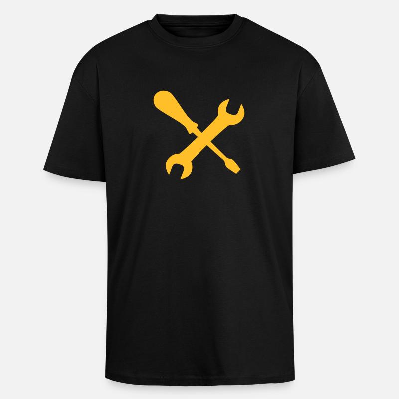 un outil, des outils - T-shirt unisexe oversize épais - noir