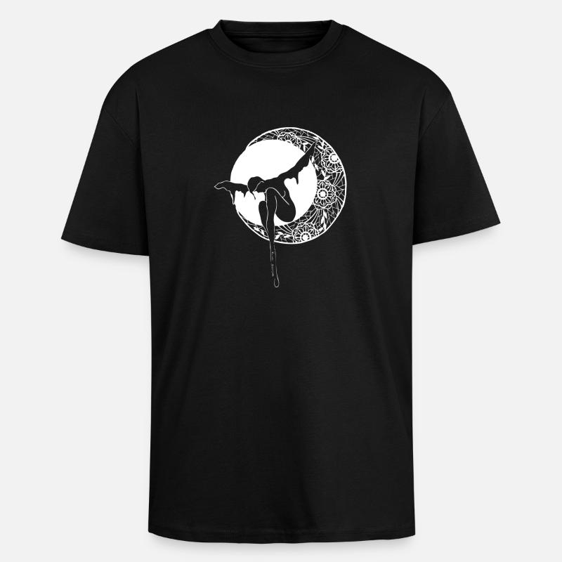 Mond der Spitze - Oversized Heavyweight Unisex T-Shirt - Schwarz