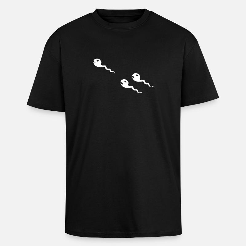 sperma - Oversized Heavyweight Unisex T-Shirt - Schwarz