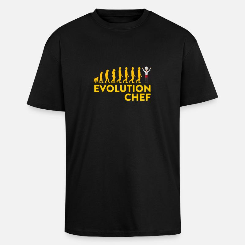Evolutionärer Chef Motive - Unisex Oversized Heavyweight T-shirt - black