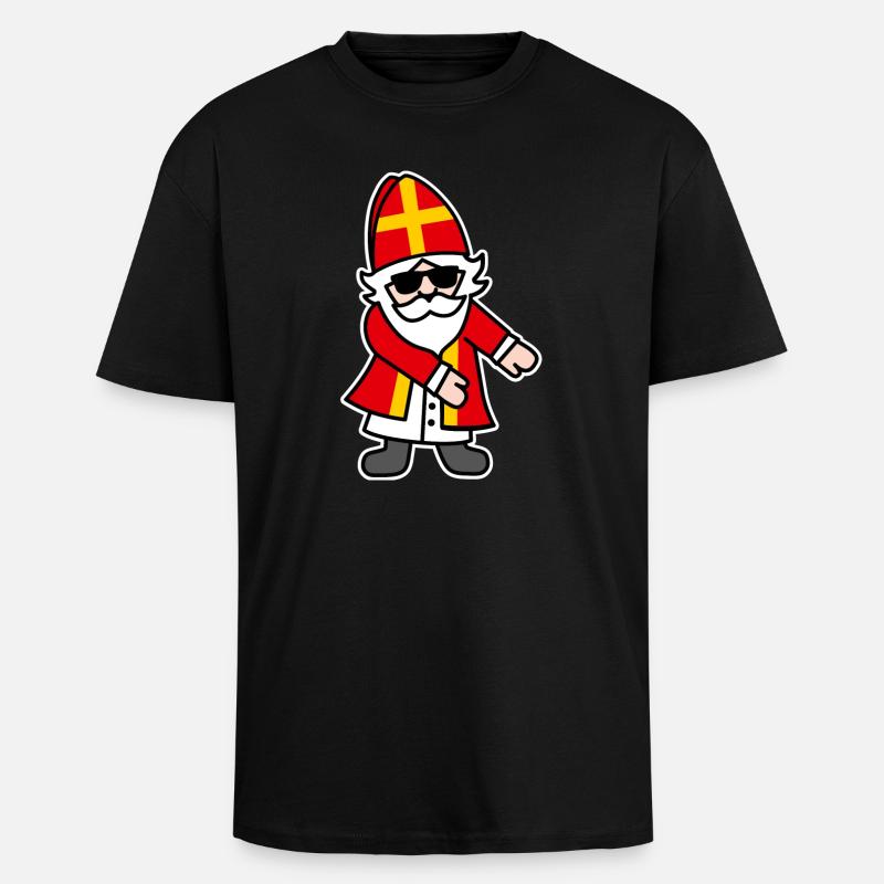 Sinterklaas Saint Nicolais Floss Dance Flossing - Unisex oversized heavyweight t-shirt - sort
