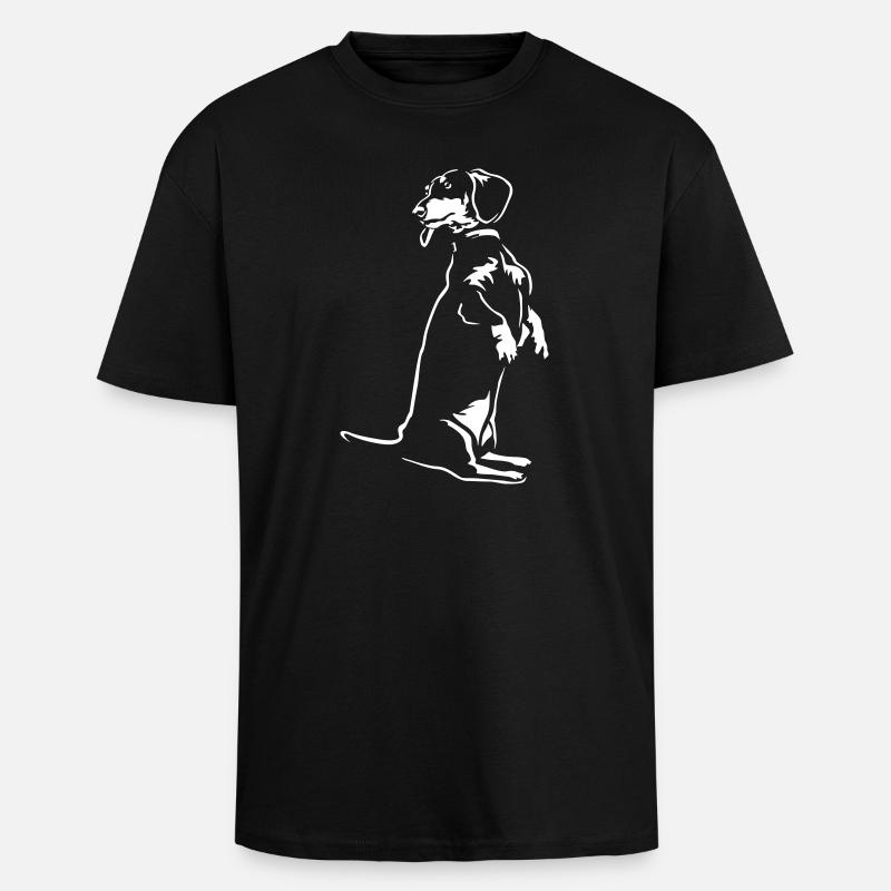 Teckel « Black Edition » - T-shirt unisexe oversize épais - noir