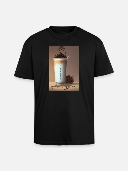 Coffee, coffee beans - Unisex Oversized Heavyweight T-shirt - black