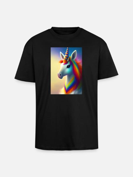 Unicorn - Unisex Oversized Heavyweight T-shirt - black