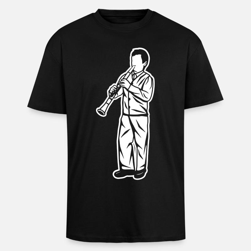 Klarinettenjunge - Oversized Heavyweight Unisex T-Shirt - Schwarz