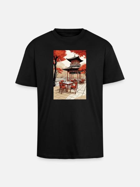 Asian Coffee - Unisex Oversized Heavyweight T-shirt - black