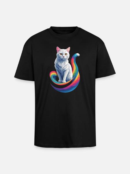 Chat mignon - T-shirt unisexe oversize épais - noir