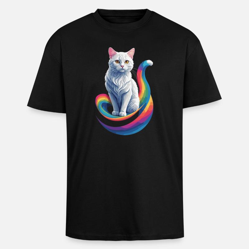 Chat mignon - T-shirt unisexe oversize épais - noir