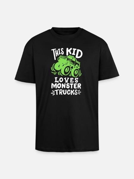 Monstertrucks für Kinder - Oversized Heavyweight Unisex T-Shirt - Schwarz