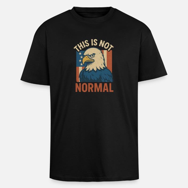 Pas un Patriot Eagle normal - T-shirt unisexe oversize épais - noir