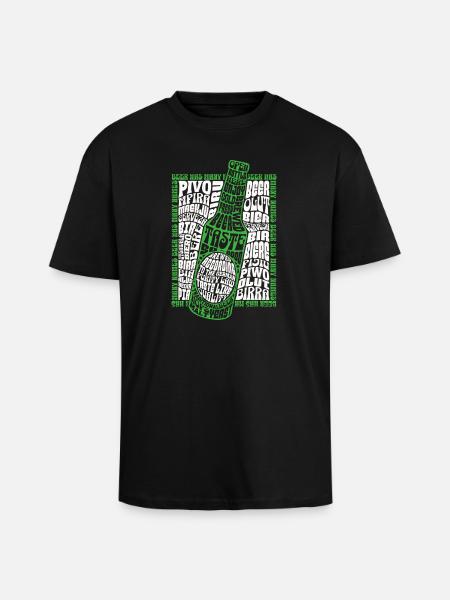 Beer - Unisex Oversized Heavyweight T-shirt - black