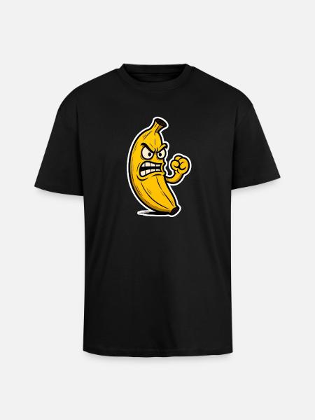 Bad Banana Vibes - Unisex Oversized Heavyweight T-shirt - black