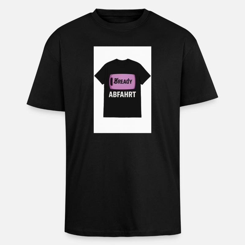 Bready Abfahrt T-Shirt mit Backwaren-Motiv - Oversized Heavyweight Unisex T-Shirt - Schwarz