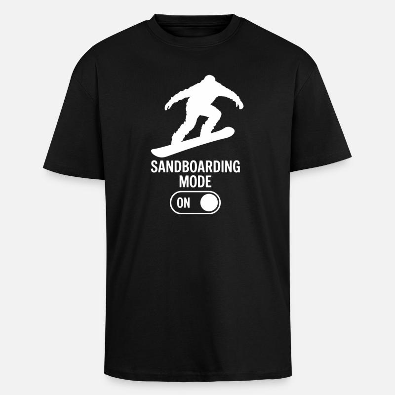 Sandboarder Mode On Summer Sandboarding - Oversized Heavyweight Unisex T-Shirt - Schwarz